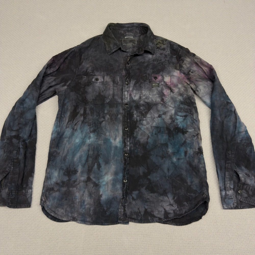 Denim & Supply Ralph Lauren Shirt Mens L Tie Dyed Button Down Grunge Streetwear